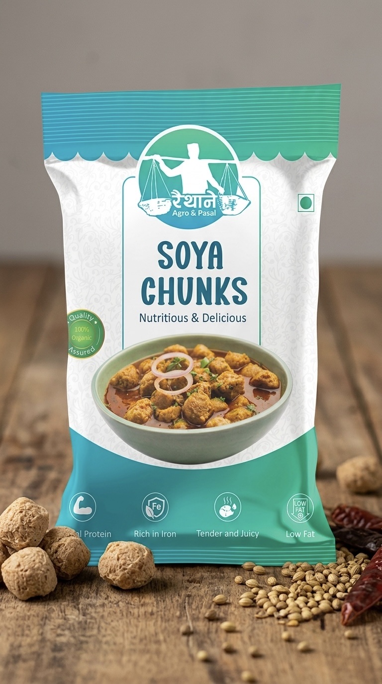 Raithane Soya Chunks package